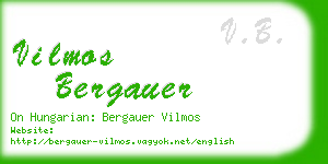 vilmos bergauer business card